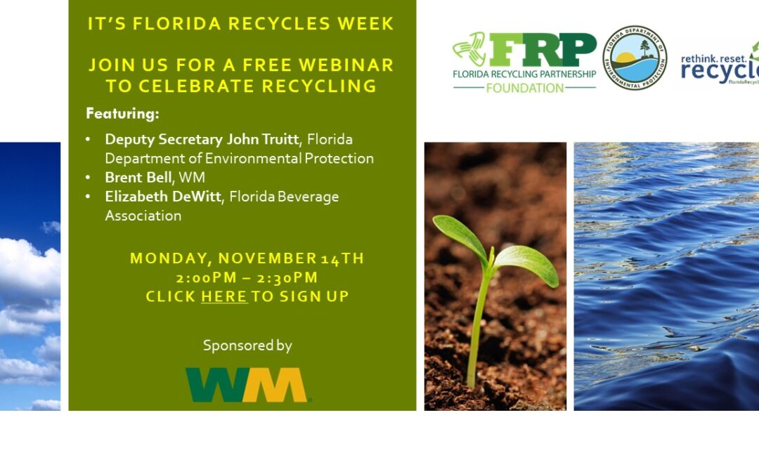 Celebrate Recycling with this year’s Florida Recycles Week on November 14-18